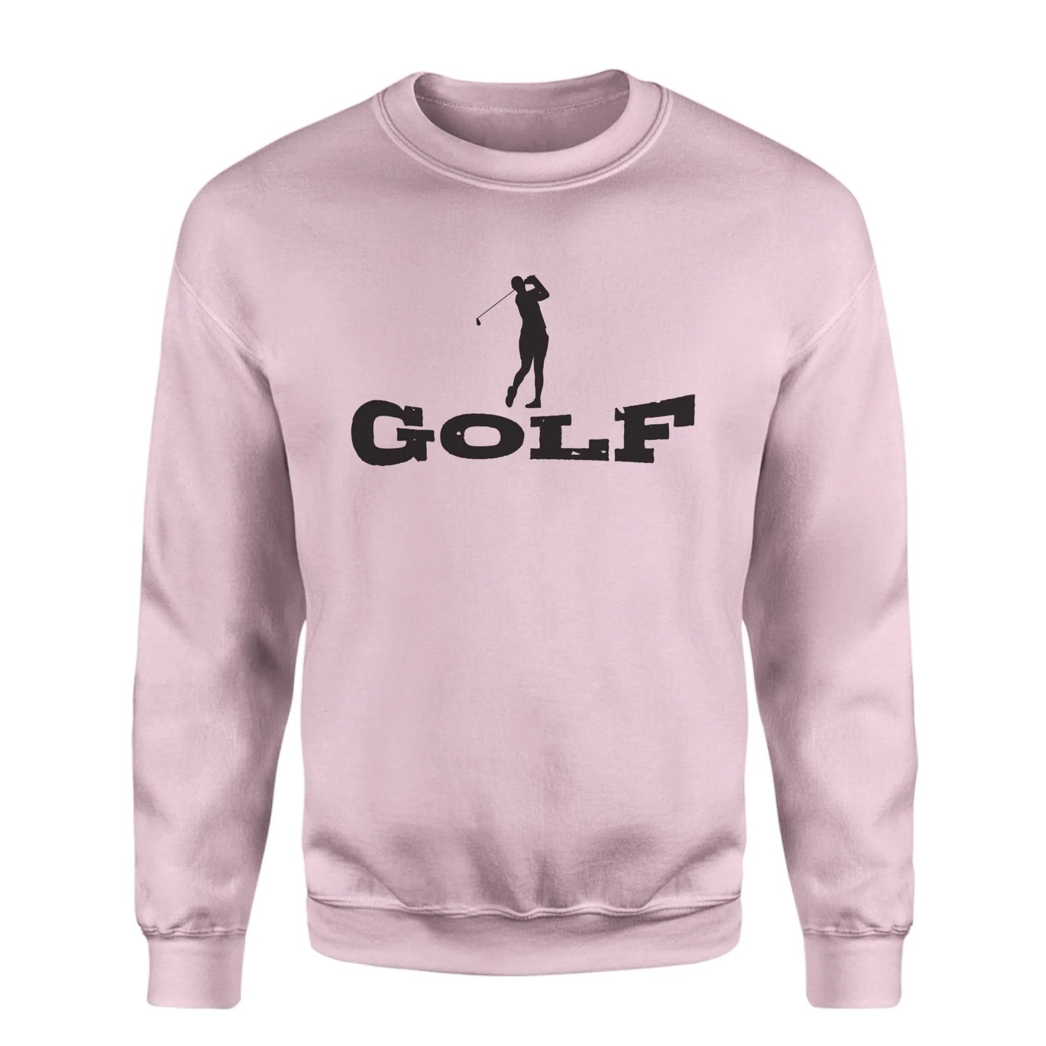 Basic Golf with Golfer Icon on a Sweatshirt with a Black Graphic