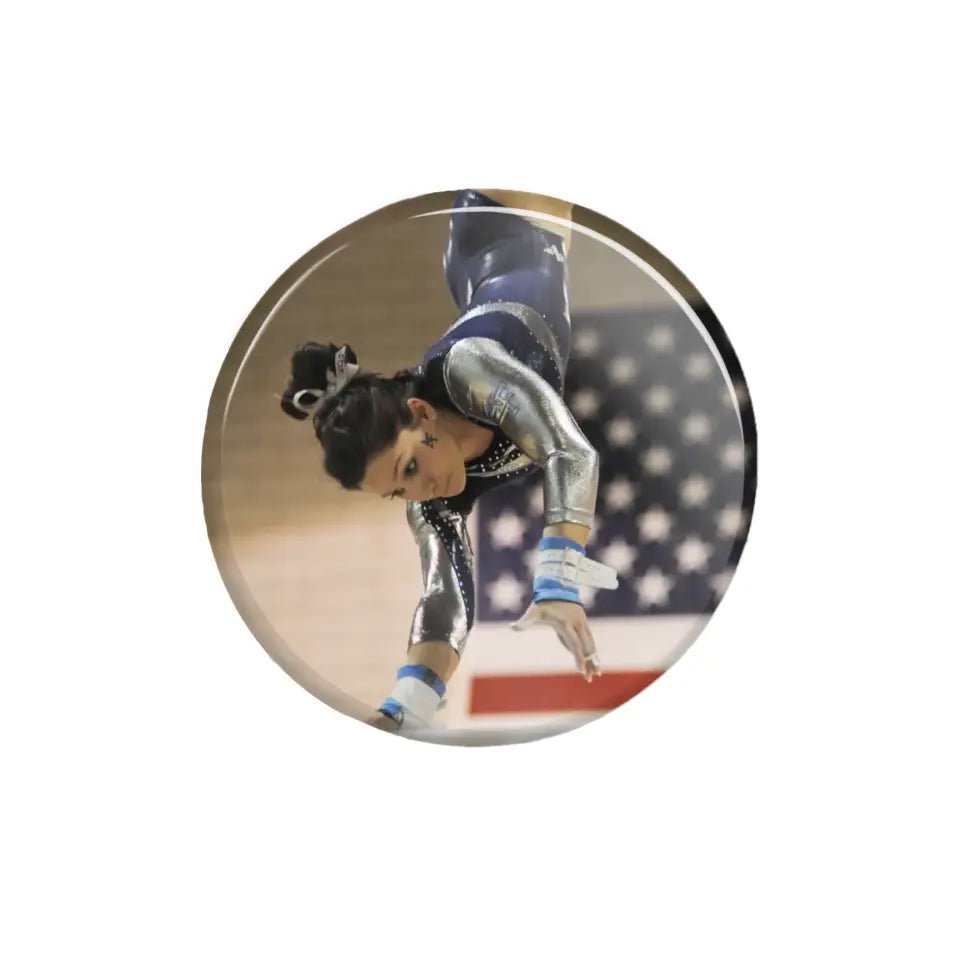 Custom Gymnast Photo on a Button