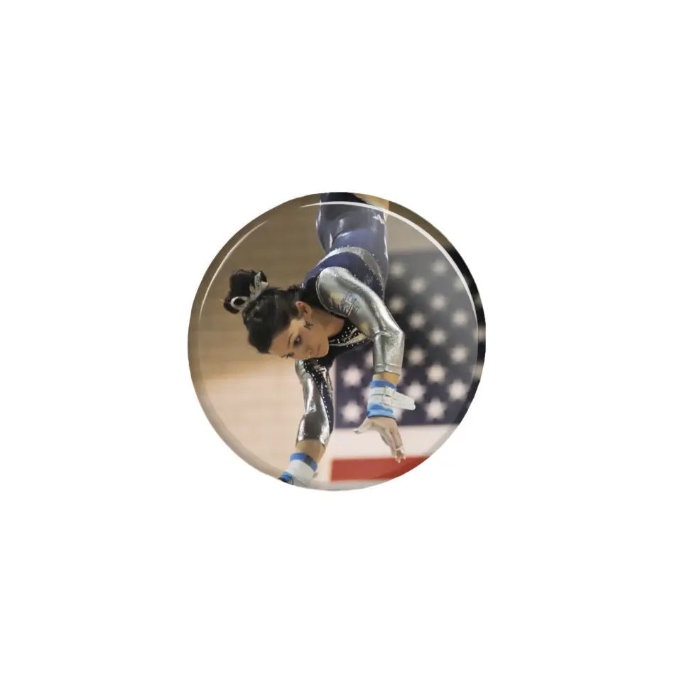 Custom Gymnast Photo on a Button