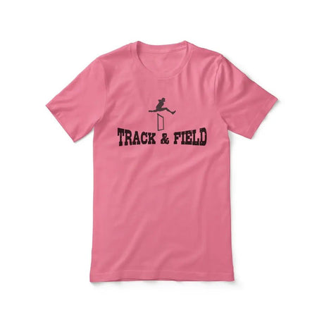 Basic Hurdles with Hurdler Icon on a Unisex T-Shirt with a Black Graphic