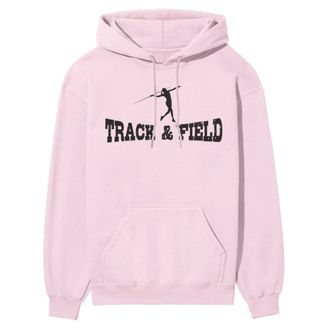 Basic Javelin with Javelin Thrower Icon on a Hoodie with a Black Graphic