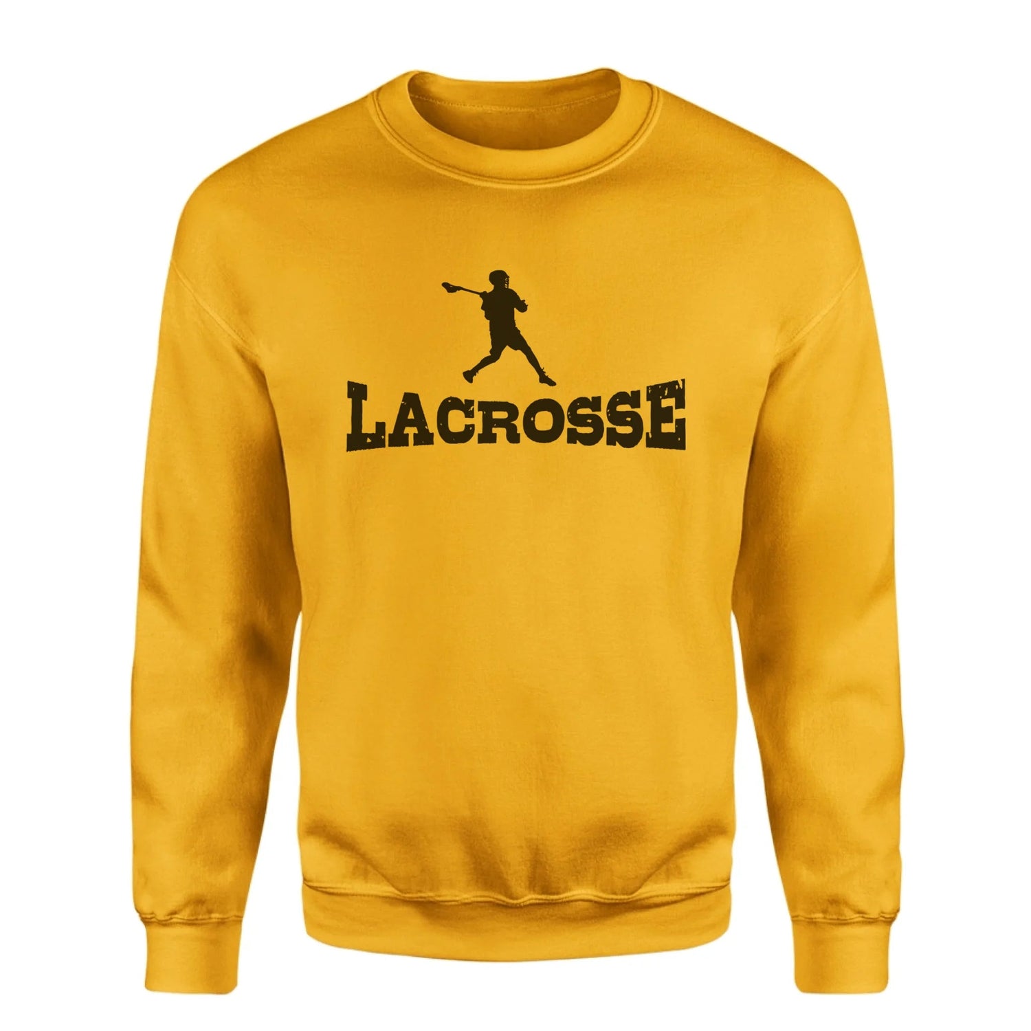 Basic Lacrosse with Lacrosse Player Icon on a Sweatshirt with a Black Graphic