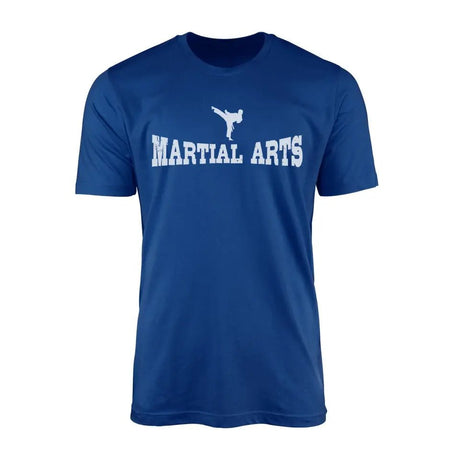 Basic Martial Arts with Martial Artist Icon on a Men's T-Shirt with a White Graphic