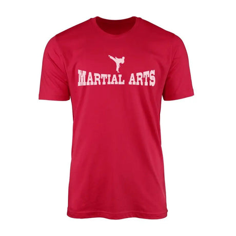 Basic Martial Arts with Martial Artist Icon on a Men's T-Shirt with a White Graphic