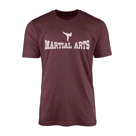 Basic Martial Arts with Martial Artist Icon on a Men's T-Shirt with a White Graphic