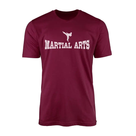 Basic Martial Arts with Martial Artist Icon on a Men's T-Shirt with a White Graphic