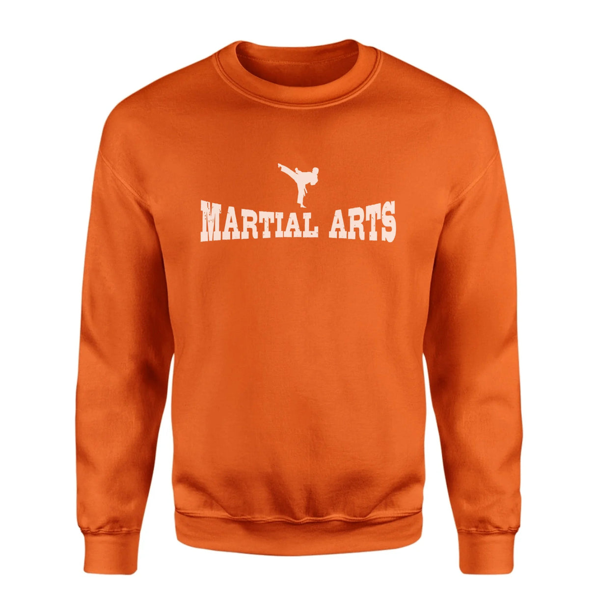 Basic Martial Arts with Martial Artist Icon on a Sweatshirt with a White Graphic