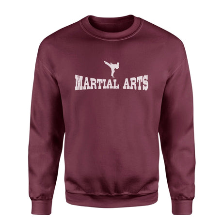 Basic Martial Arts with Martial Artist Icon on a Sweatshirt with a White Graphic