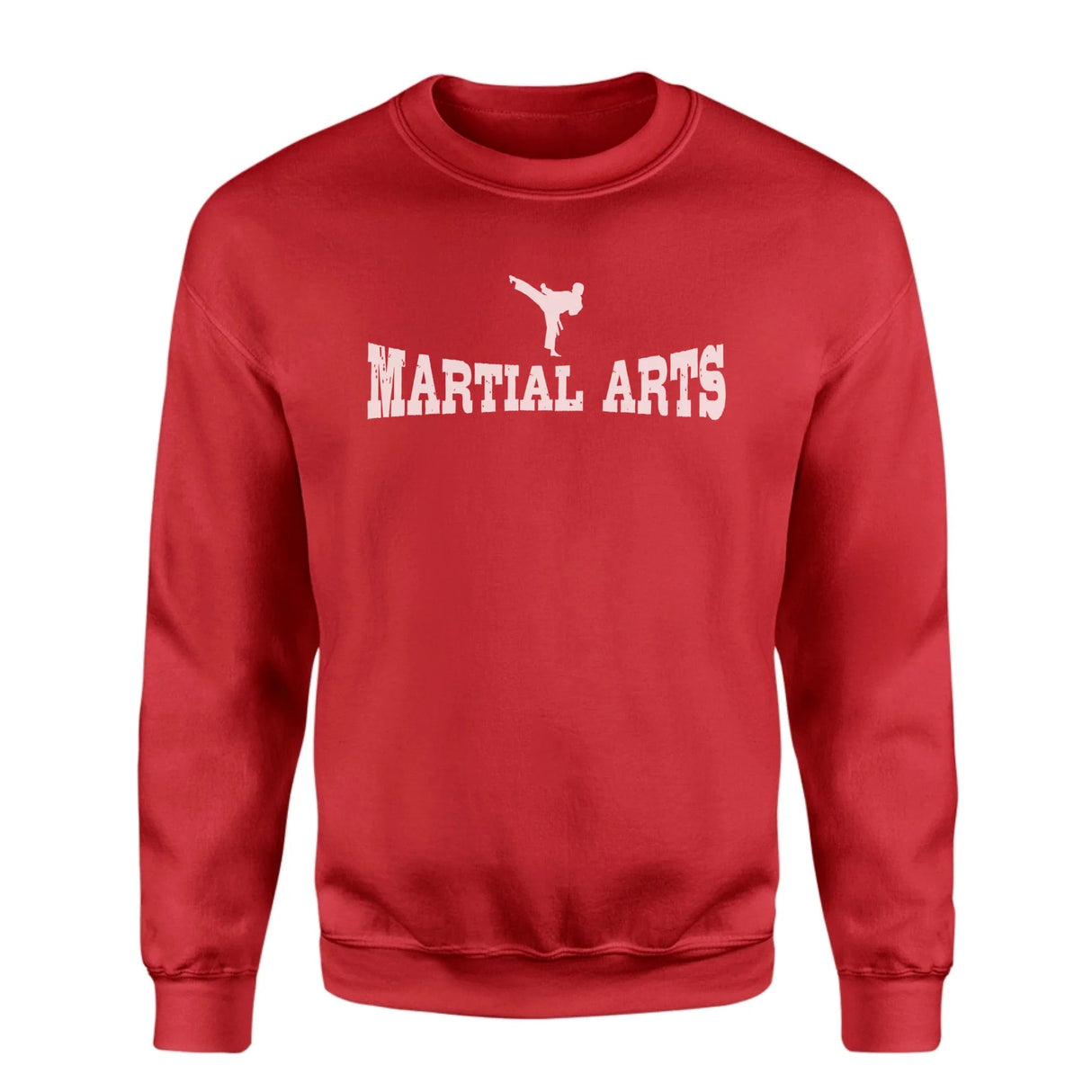 Basic Martial Arts with Martial Artist Icon on a Sweatshirt with a White Graphic