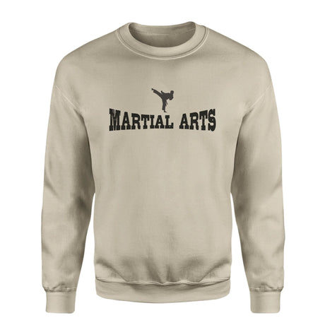 Basic Martial Arts with Martial Artist Icon on a Sweatshirt with a Black Graphic