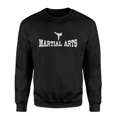 Basic Martial Arts with Martial Artist Icon on a Sweatshirt with a White Graphic