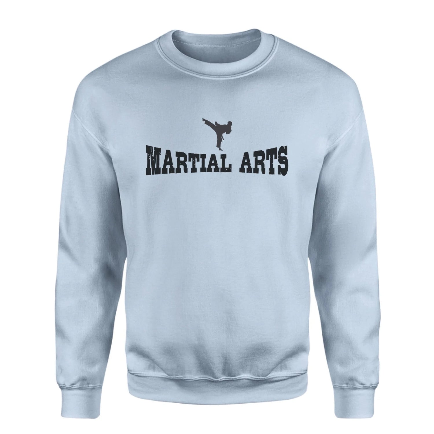 Basic Martial Arts with Martial Artist Icon on a Sweatshirt with a Black Graphic
