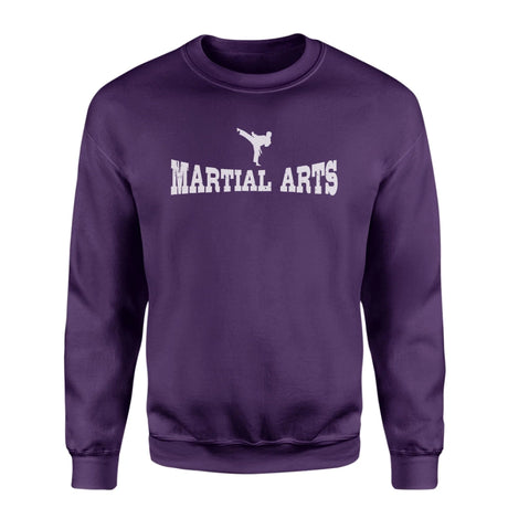 Basic Martial Arts with Martial Artist Icon on a Sweatshirt with a White Graphic