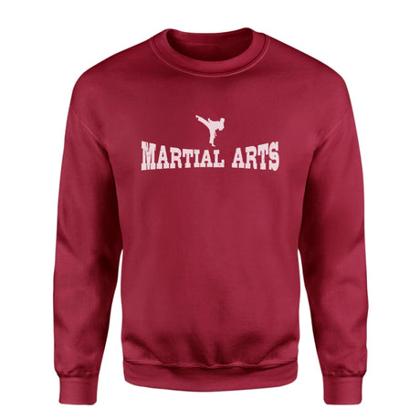 Basic Martial Arts with Martial Artist Icon on a Sweatshirt with a White Graphic