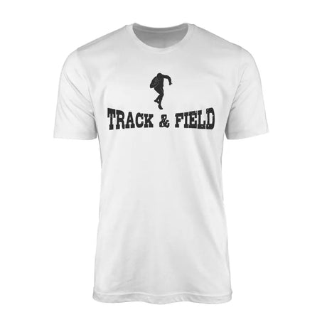 Basic Shot put with Shot putter Icon on a Men's T-Shirt with a Black Graphic