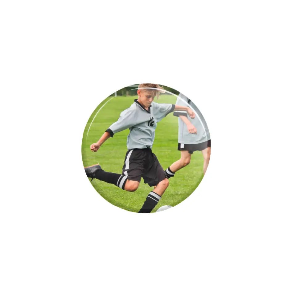 Custom Soccer Player Photo on a Button