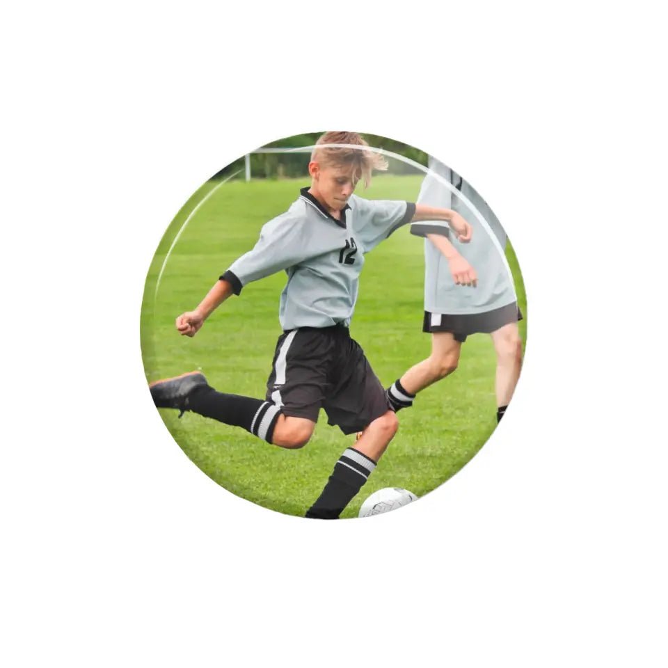 Custom Soccer Player Photo on a Button
