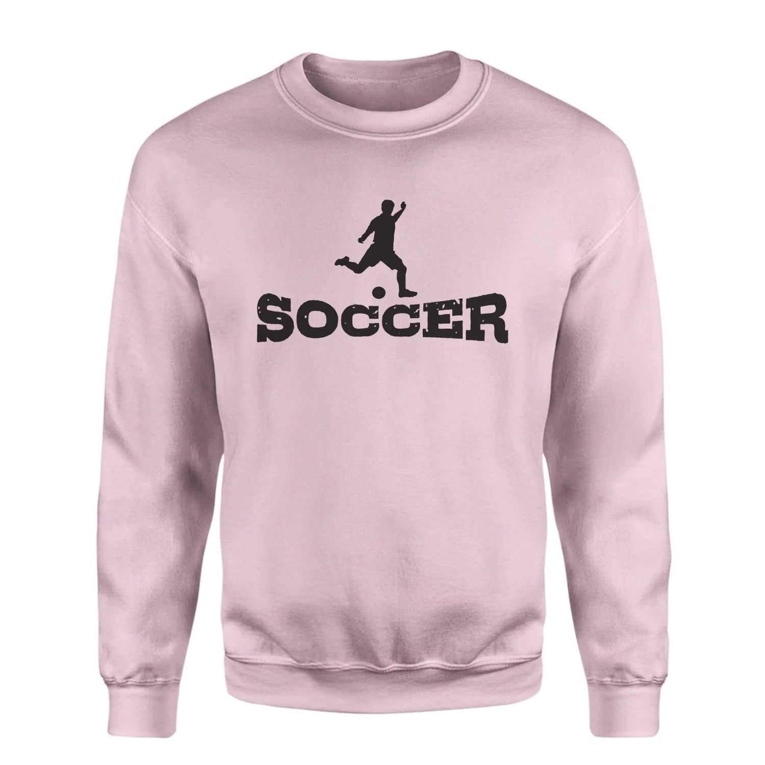 Basic Soccer with Soccer Player Icon on a Sweatshirt with a Black Graphic