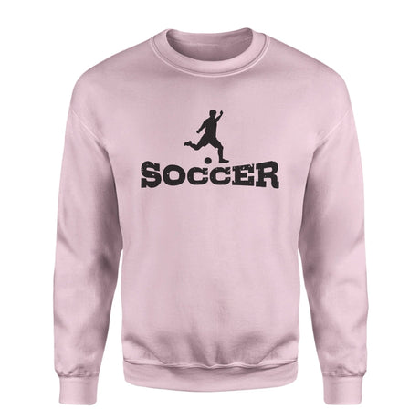 Basic Soccer with Soccer Player Icon on a Sweatshirt with a Black Graphic