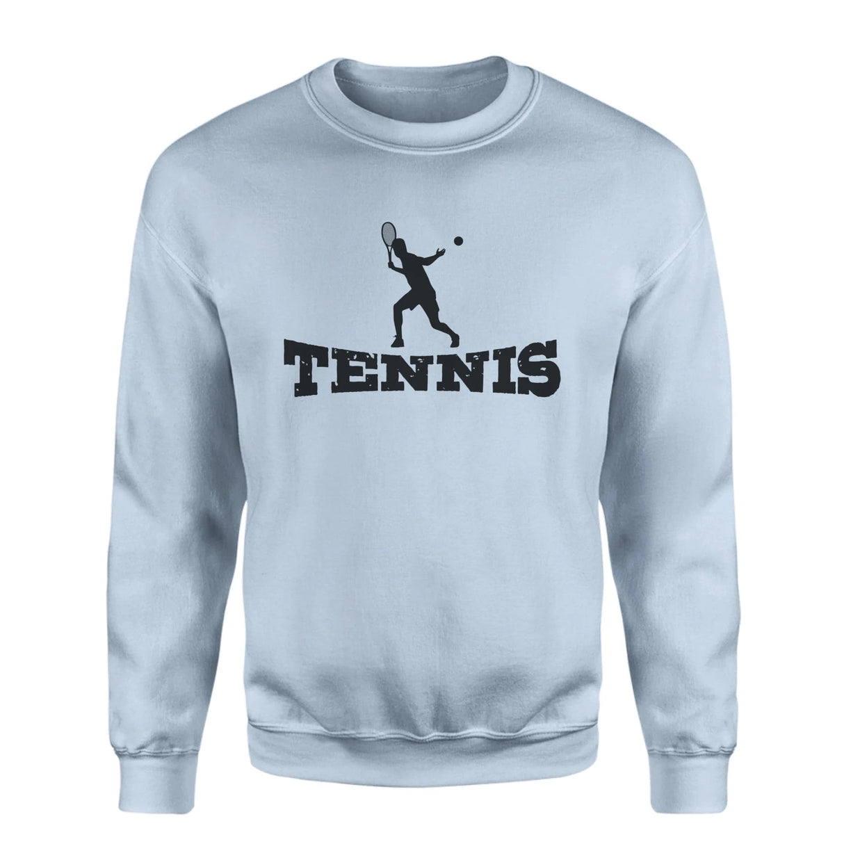 Basic Tennis with Tennis Player Icon on a Sweatshirt with a Black Graphic
