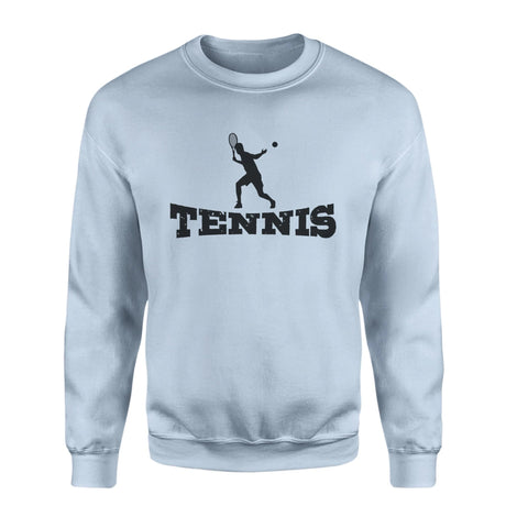 Basic Tennis with Tennis Player Icon on a Sweatshirt with a Black Graphic