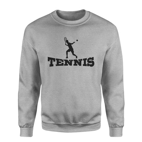 Basic Tennis with Tennis Player Icon on a Sweatshirt with a Black Graphic