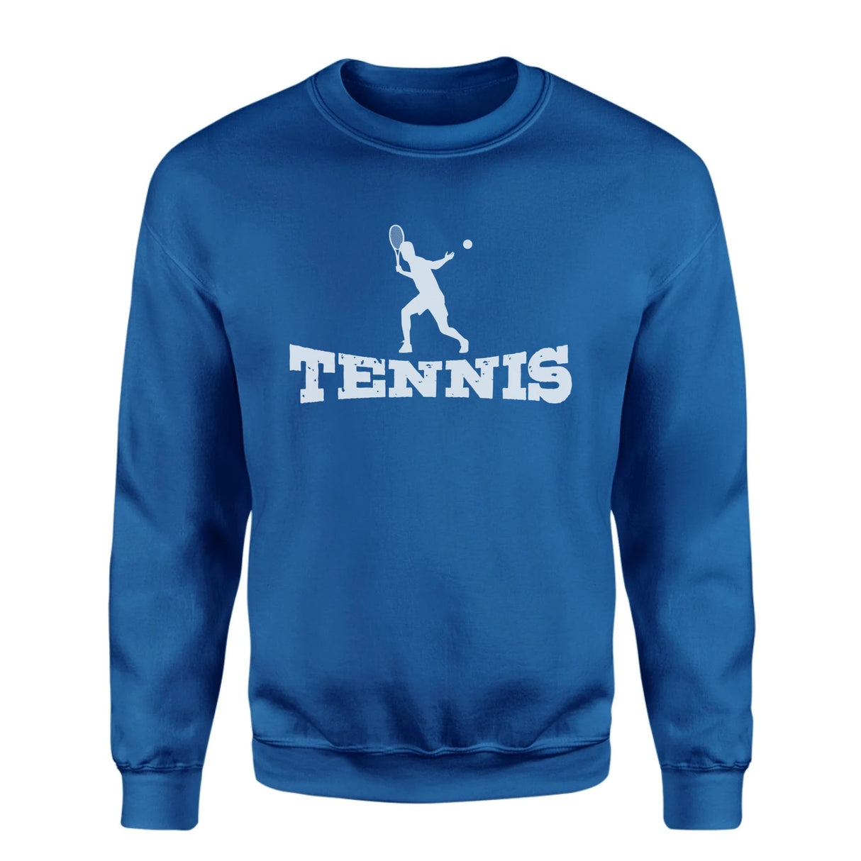 Basic Tennis with Tennis Player Icon on a Sweatshirt with a White Graphic