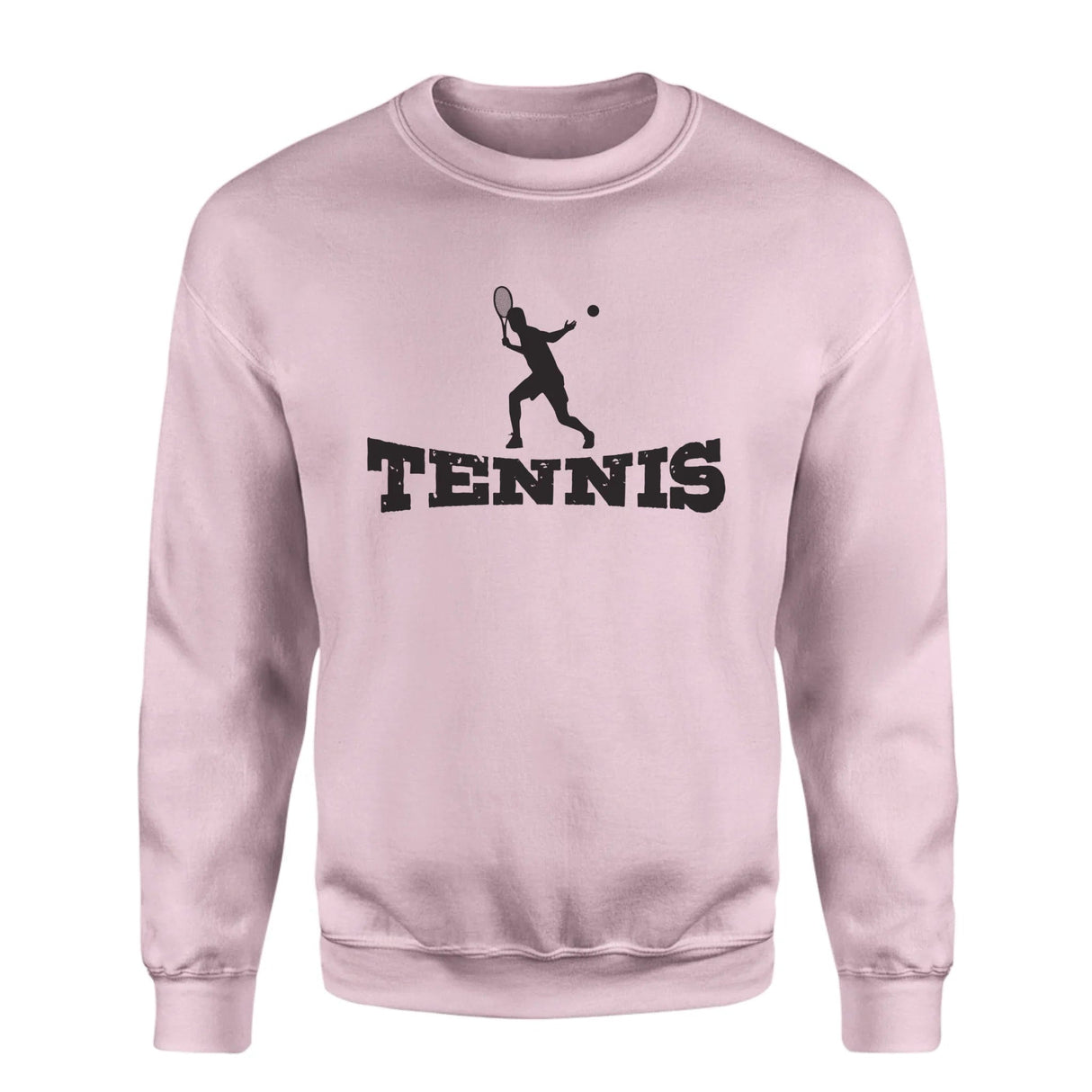 Basic Tennis with Tennis Player Icon on a Sweatshirt with a Black Graphic