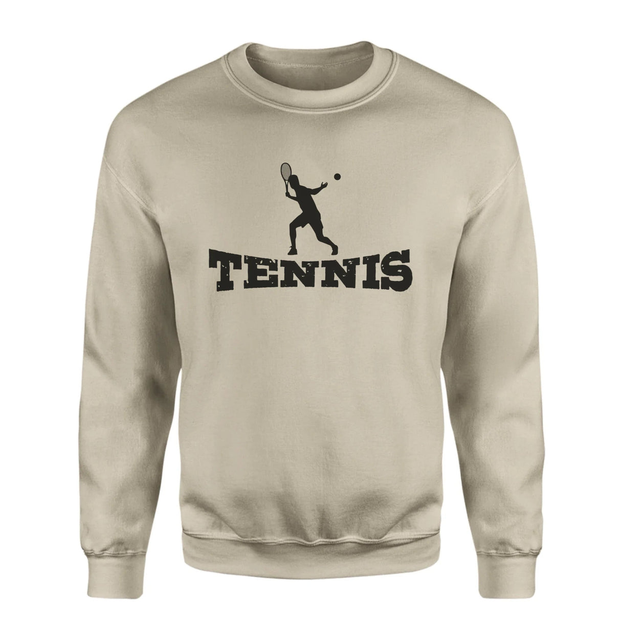 Basic Tennis with Tennis Player Icon on a Sweatshirt with a Black Graphic