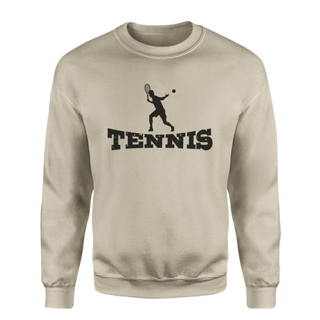 Basic Tennis with Tennis Player Icon on a Sweatshirt with a Black Graphic