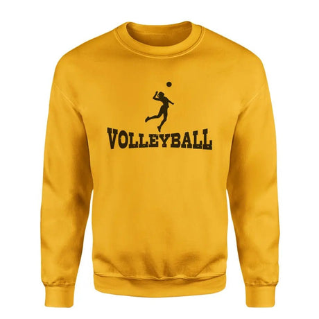 Basic Volleyball with Volleyball Player Icon on a Sweatshirt with a Black Graphic