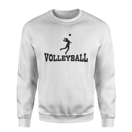 Basic Volleyball with Volleyball Player Icon on a Sweatshirt with a Black Graphic