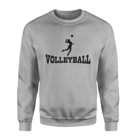 Basic Volleyball with Volleyball Player Icon on a Sweatshirt with a Black Graphic