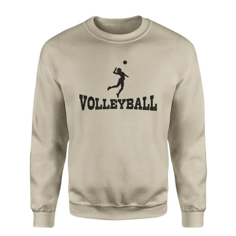 Basic Volleyball with Volleyball Player Icon on a Sweatshirt with a Black Graphic