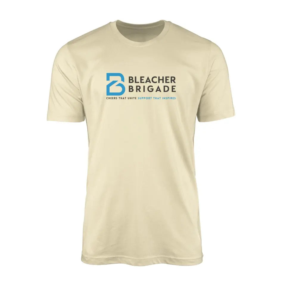 bleacher brigade cheers that unite support that inspires design on a mens t-shirt