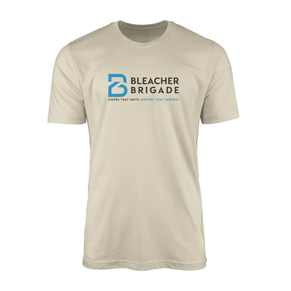 bleacher brigade cheers that unite support that inspires design on a mens t-shirt