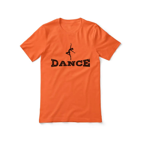 basic dance with dancer icon design on a unisex t-shirt with a black graphic