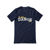 custom dance mascot and dancer name design on a unisex t-shirt with a white graphic