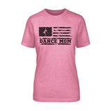 Dance Mom Horizontal Flag on a Unisex T-Shirt with a Black Graphic