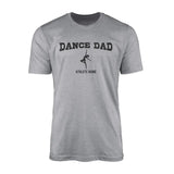 Dance Dad with Dancer Icon and Dancer Name | Men's T-Shirt | Black Graphic