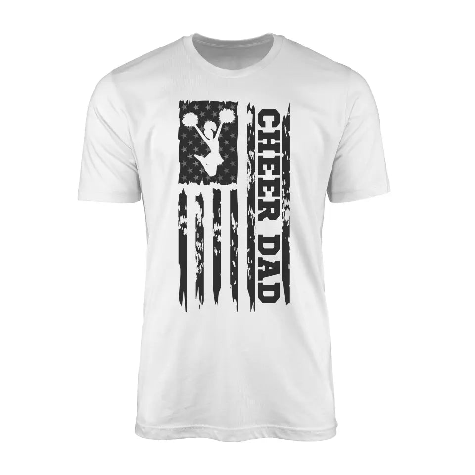 Cheer Dad Vertical Flag | Men's T-Shirt | Black Graphic