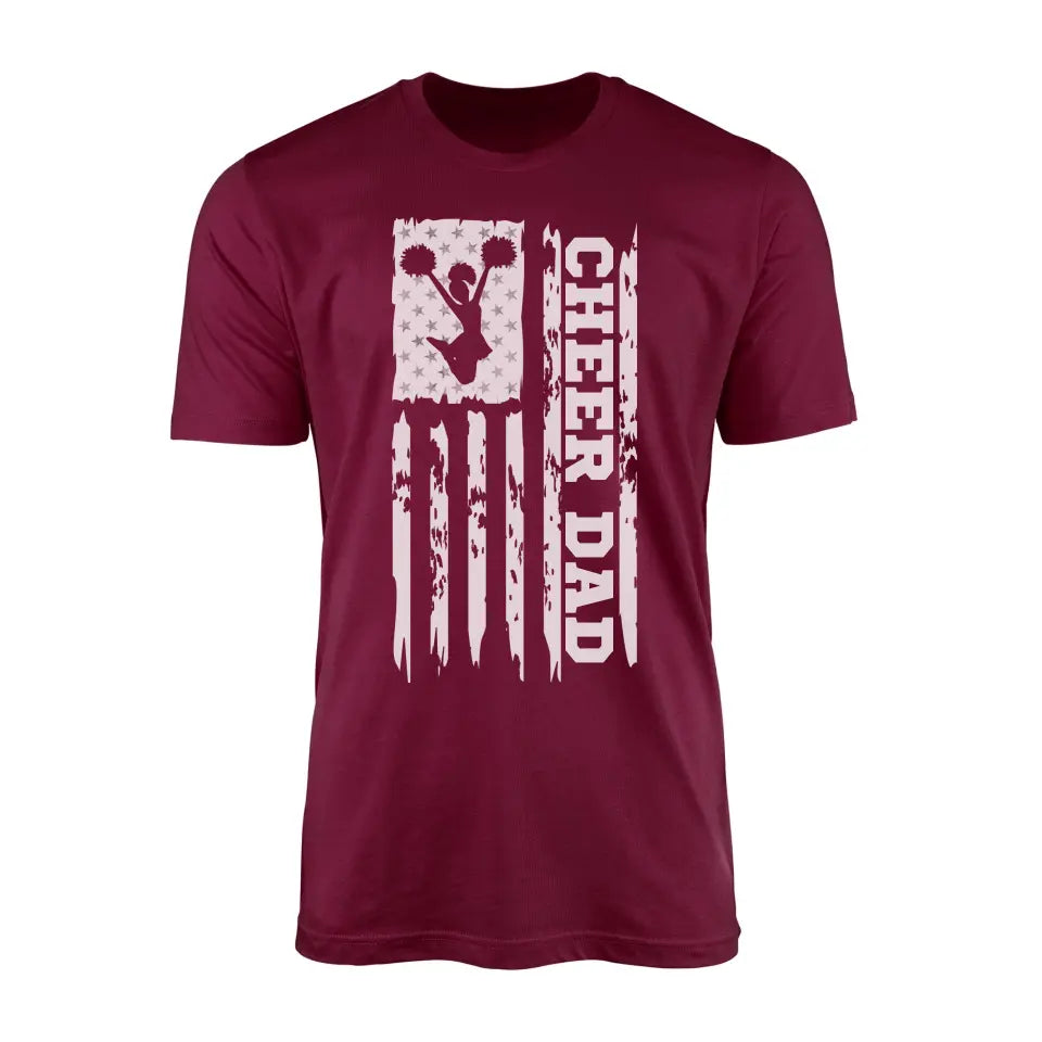 Cheer Dad Vertical Flag | Men's T-Shirt | White Graphic