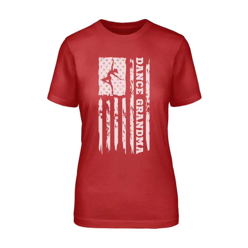 Dance Grandma Vertical Flag | Unisex T-Shirt | White Graphic