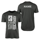 Dance Dad Vertical Flag With Dancer Name | Men's T-Shirt | White Graphic