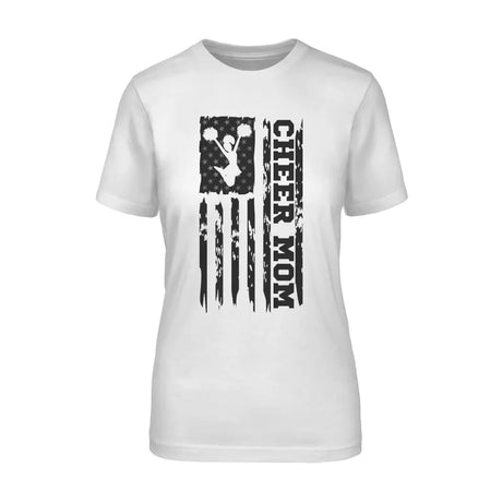 Cheer Mom Vertical Flag | Unisex T-Shirt | Black Graphic