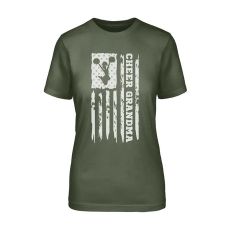 Cheer Grandma Vertical Flag | Unisex T-Shirt | White Graphic