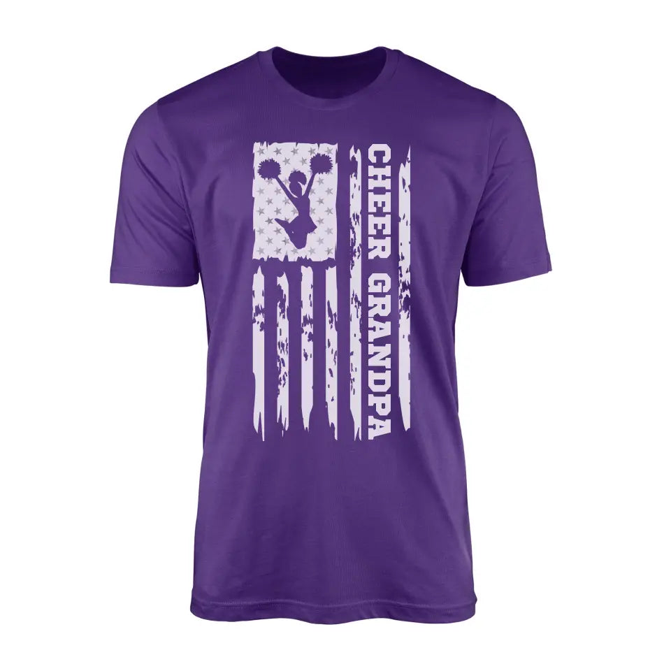 Cheer Grandpa Vertical Flag | Men's T-Shirt | White Graphic
