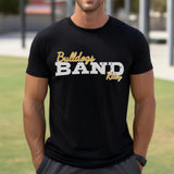 custom band mascot and musician name on a mens t-shirt with a white graphic