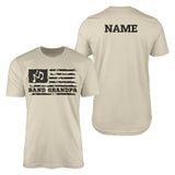 band grandpa horizontal flag with musician name on a mens t-shirt with a black graphic