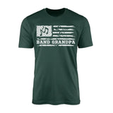 band grandpa horizontal flag on a mens t-shirt with a white graphic